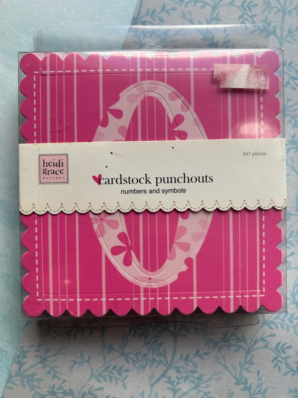 heidi grace pink cardstock punchouts - numbers & symbols